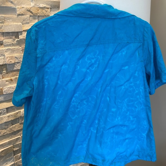 Allison Oakley Petite blue shirt - Picture 6 of 7